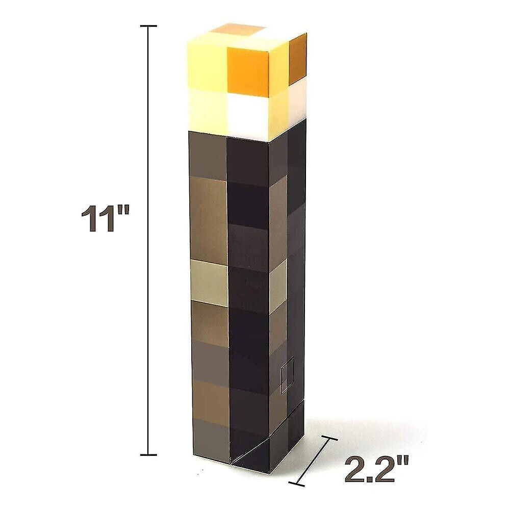 Minecraft LED Torch Lamp – USB Rechargeable Night Light