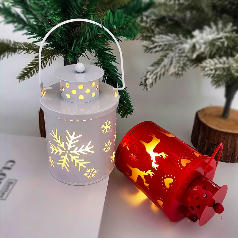 Nordic-style LED candle lanterns with soft flickering light. Cozy Christmas and holiday decor electric Candles