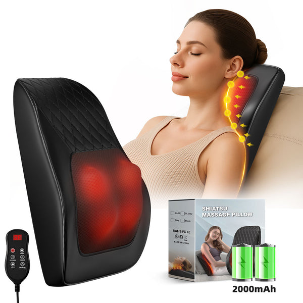 3-speed vibration for relaxing neck, shoulder, and back muscles. Perfect for home, office and travel use