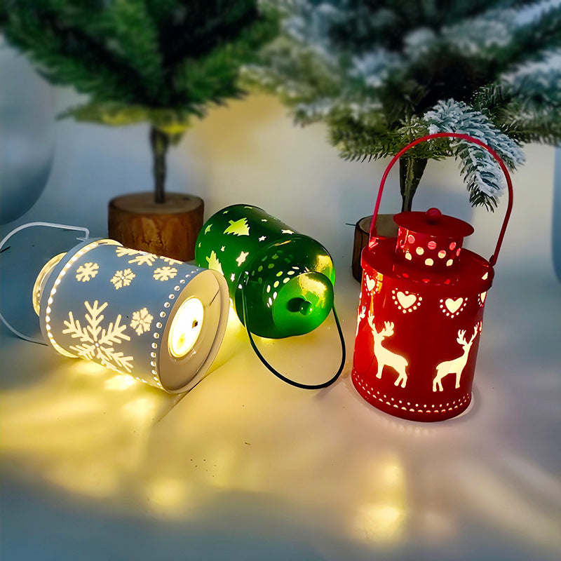 Nordic-style LED candle lanterns with soft flickering light. Cozy Christmas and holiday decor electric Candles