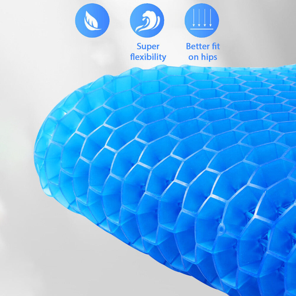Honeycomb Breathable Gel Seat Cushion Double Thick Egg Sitting Pad Mat Non-Slip